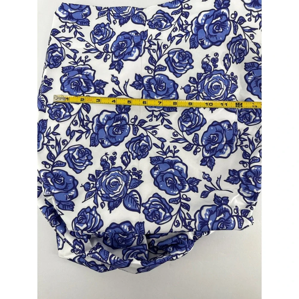 Ambesonne Blue White Rose Floral Microfiber Window Curtains 2 Panel Set 56x84